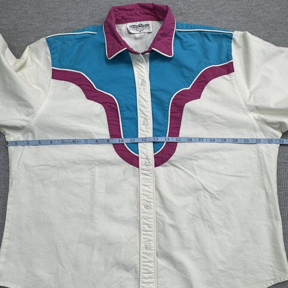 Vintage The San Angelo Collection 80s Western Shirt Mens 48 Multicolor Cotton - Picture 11 of 15